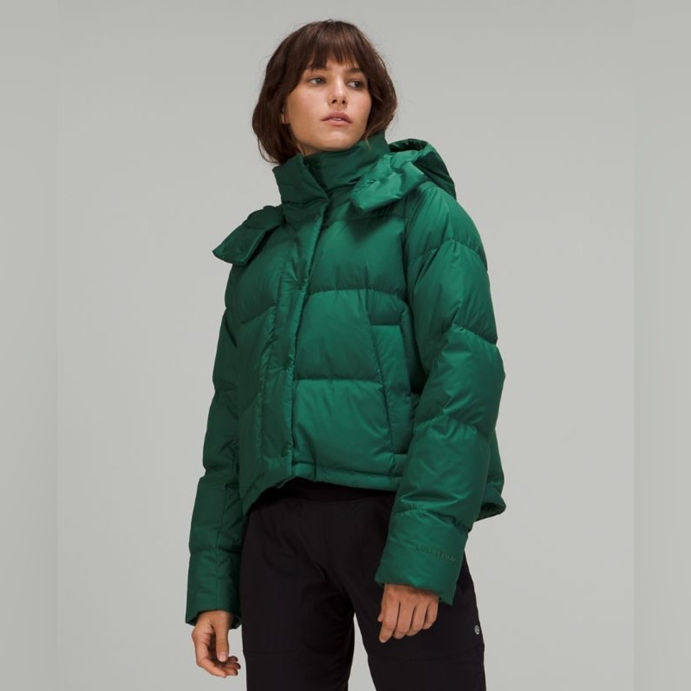 Lululemon wunder puff crop Everglade green